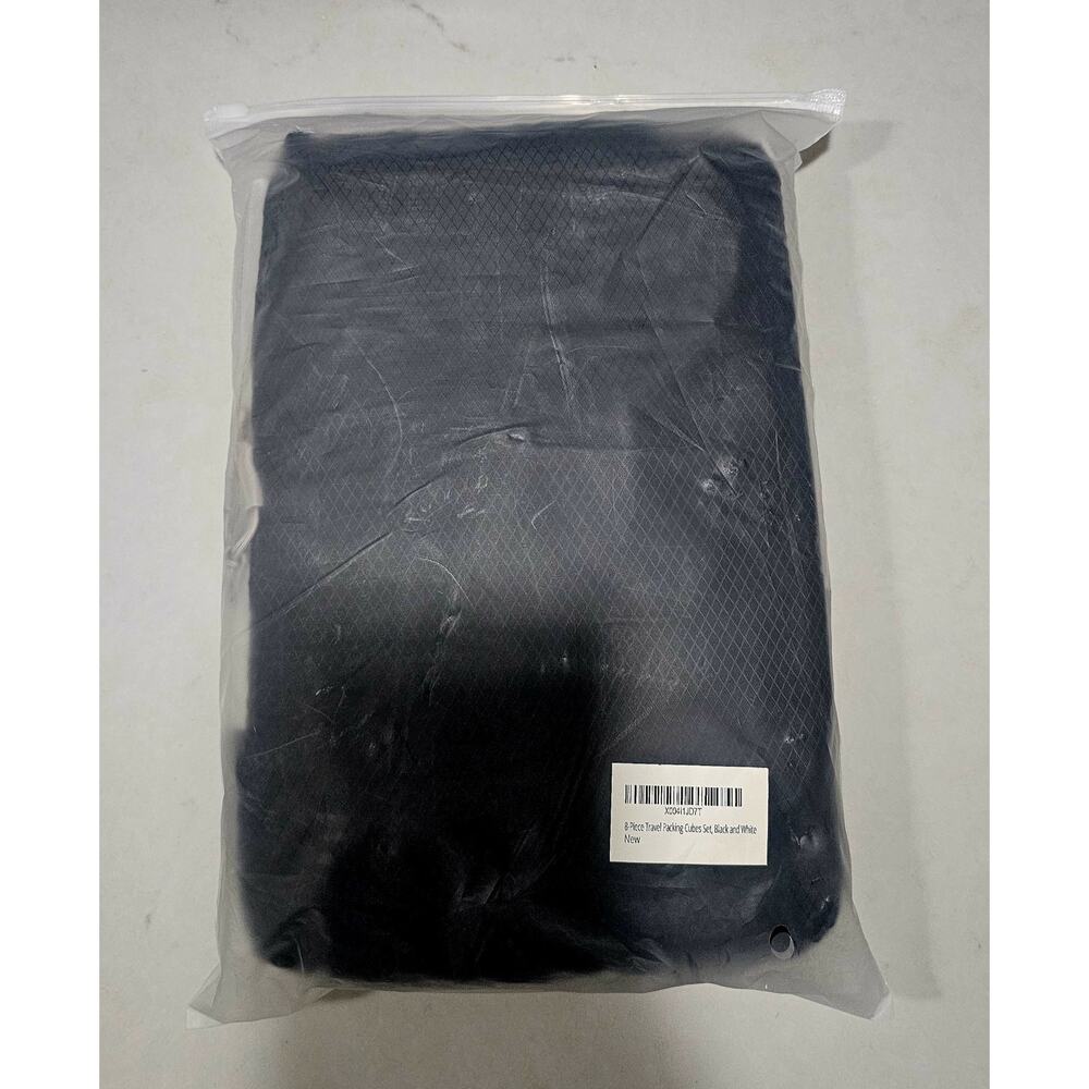 Piece Travel Packing Cubes Set Black White Luggage Organizer Bags New